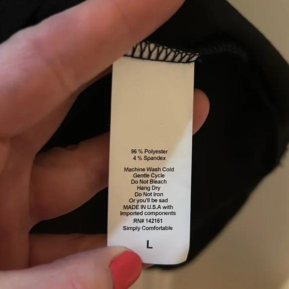 NWT Lularoe Irma Black Women's Top - Picture 3 of 3